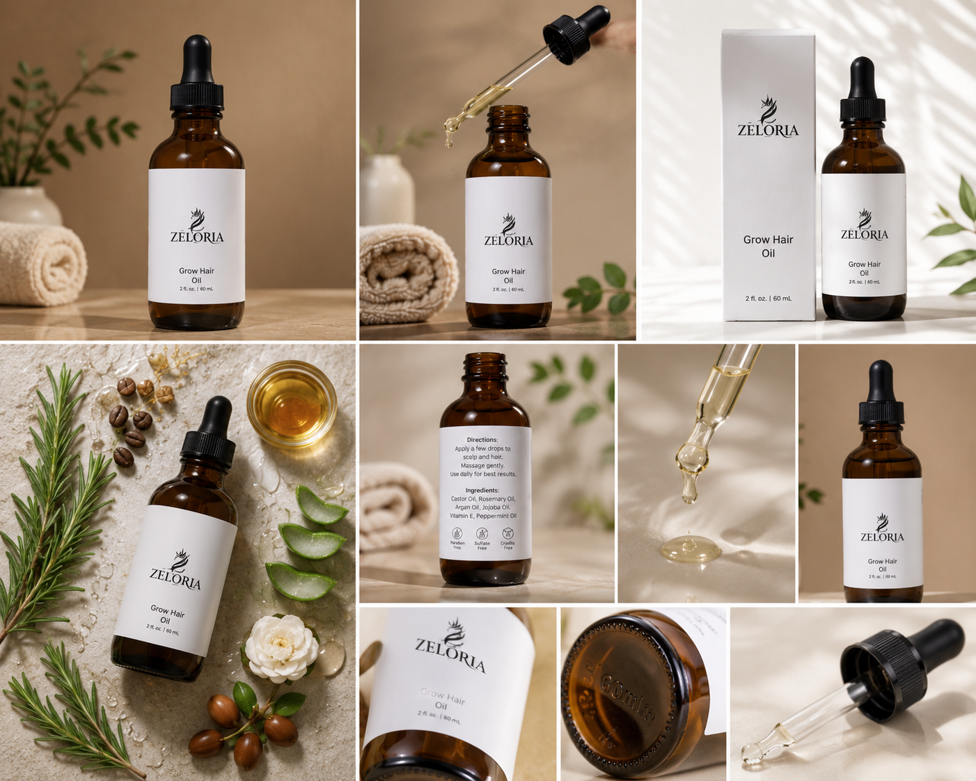 Zeloria Grow Hair Oil